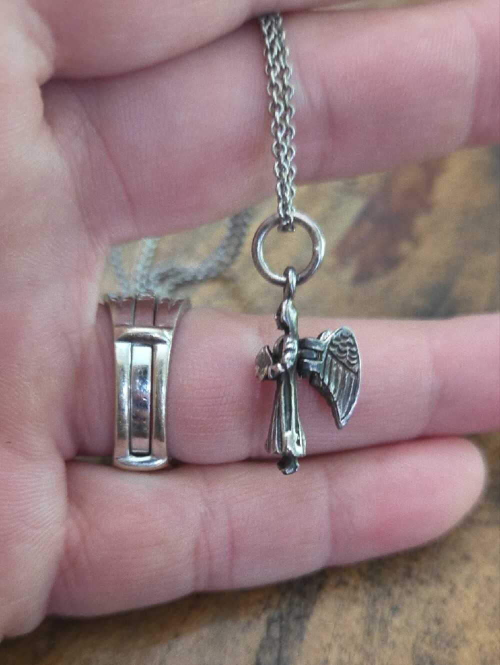 Sterling Silver 925 Angel Necklace - Picture 3 of 3